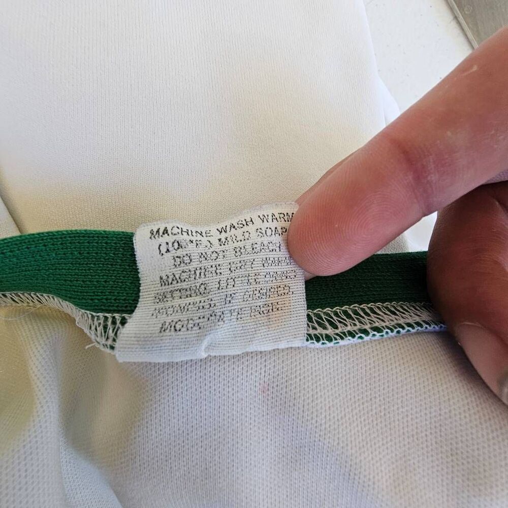 Vintage Betlin St. Mary Irish Jersey Shirt XL White Green Made USA Baseball Tee - Picture 8 of 9